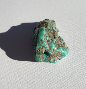 Turquoise nugget bead - genuine real turquoise