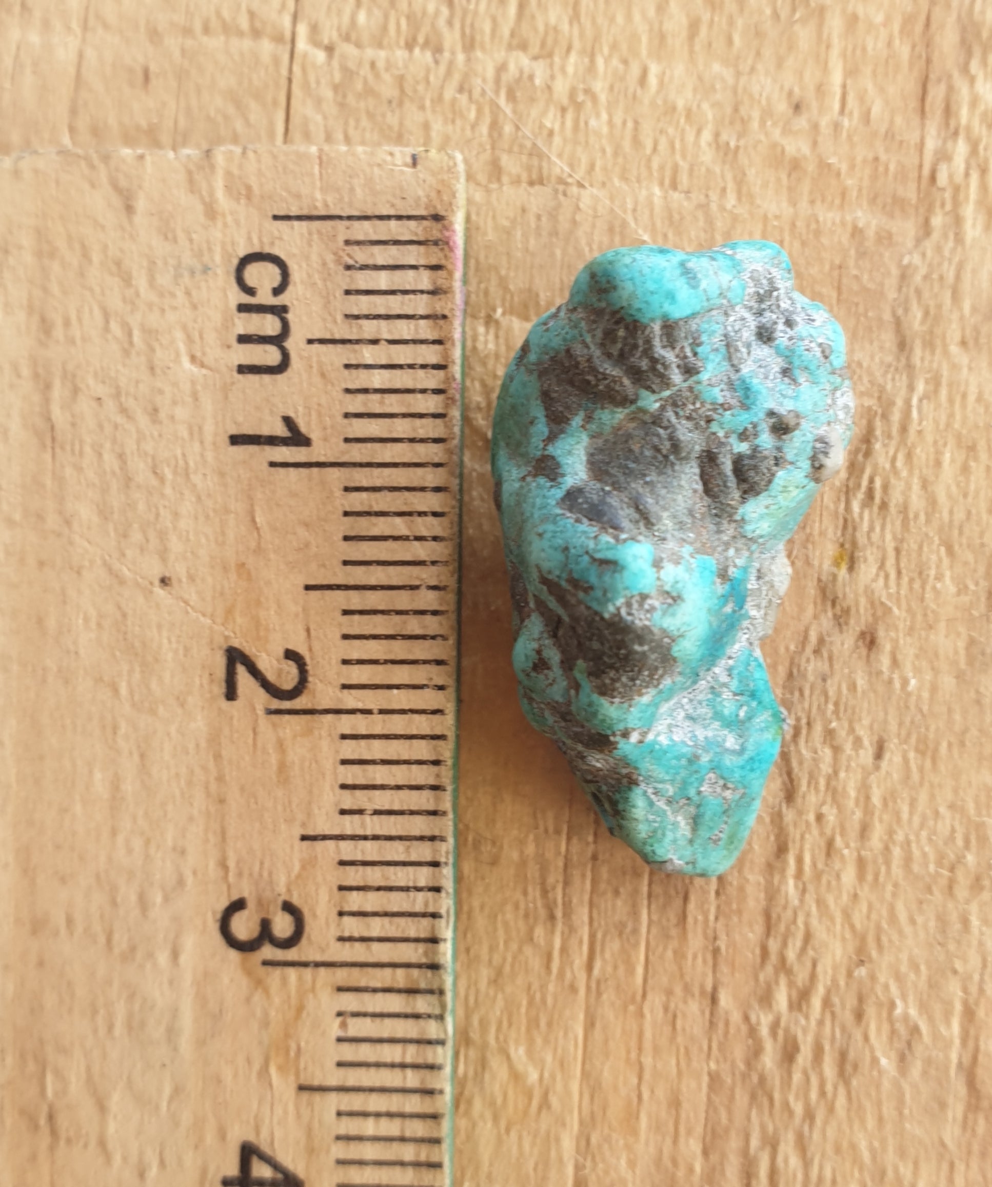 Turquoise nugget bead - genuine real turquoise