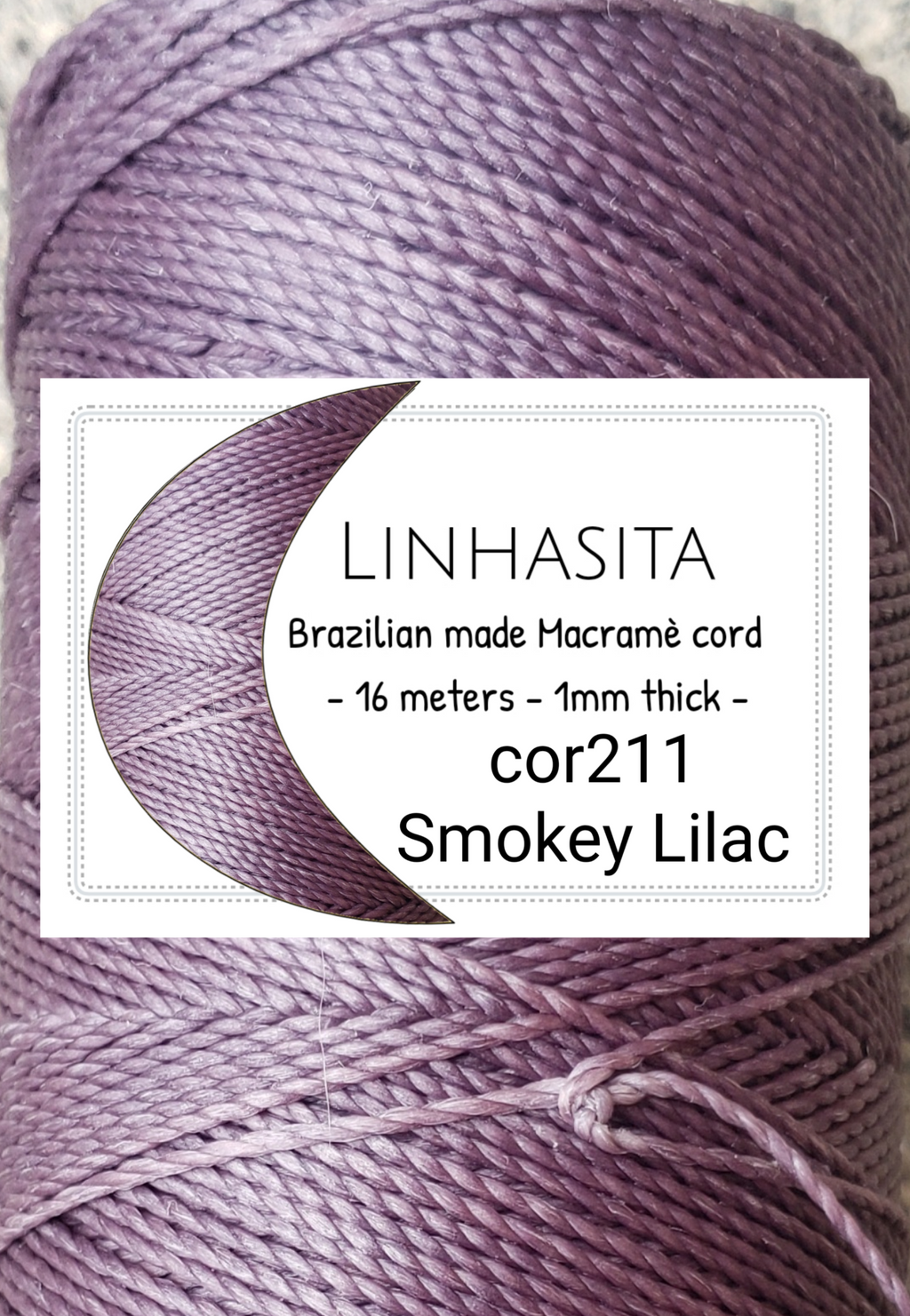 Linhasita cor211 - Smokey Lilac  - 1mm - 16 meters