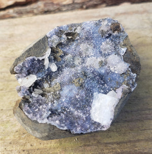 Blue Chalcedony with barite specimen - 100grams