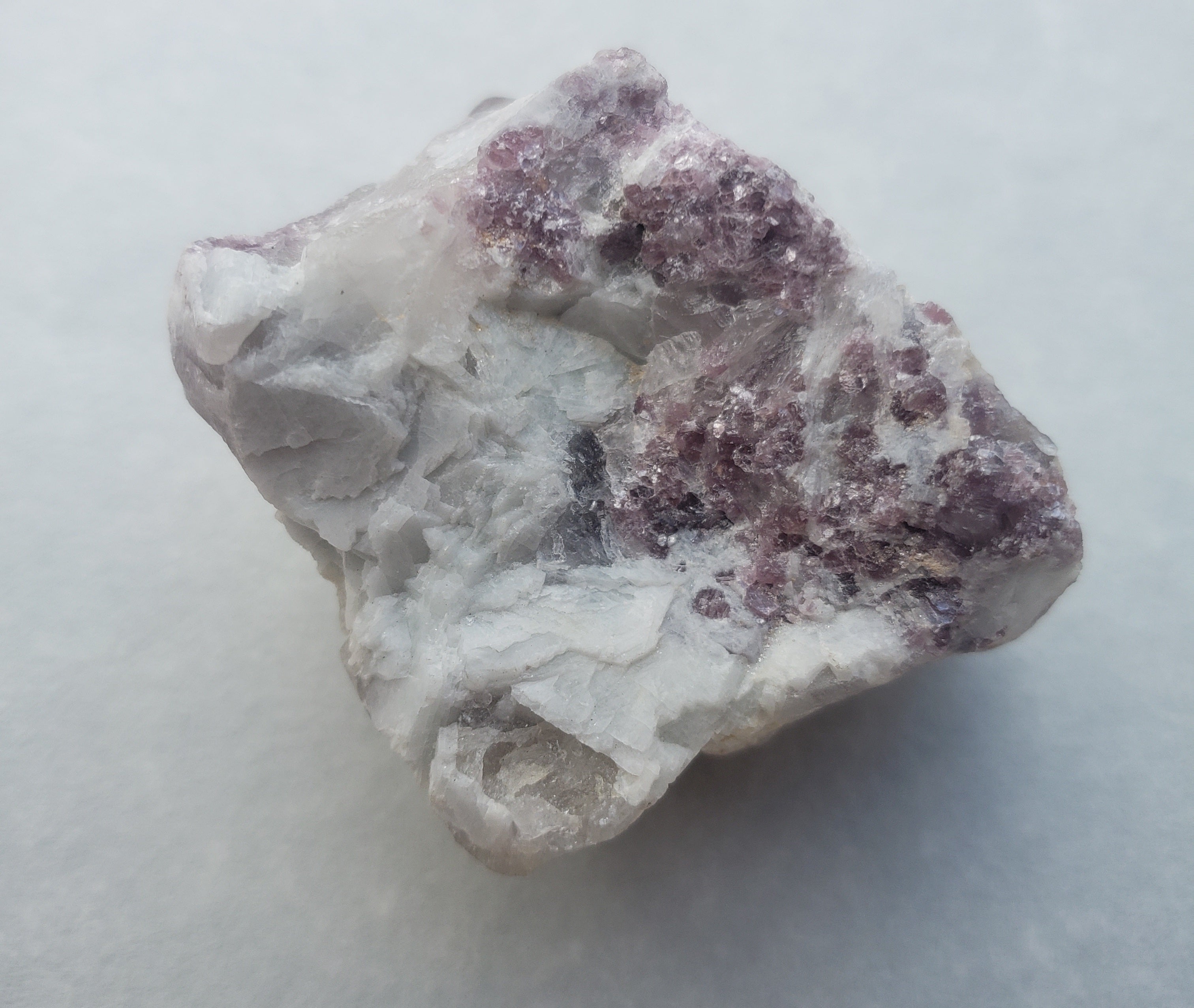 Lepidolite mica in quartz- rough