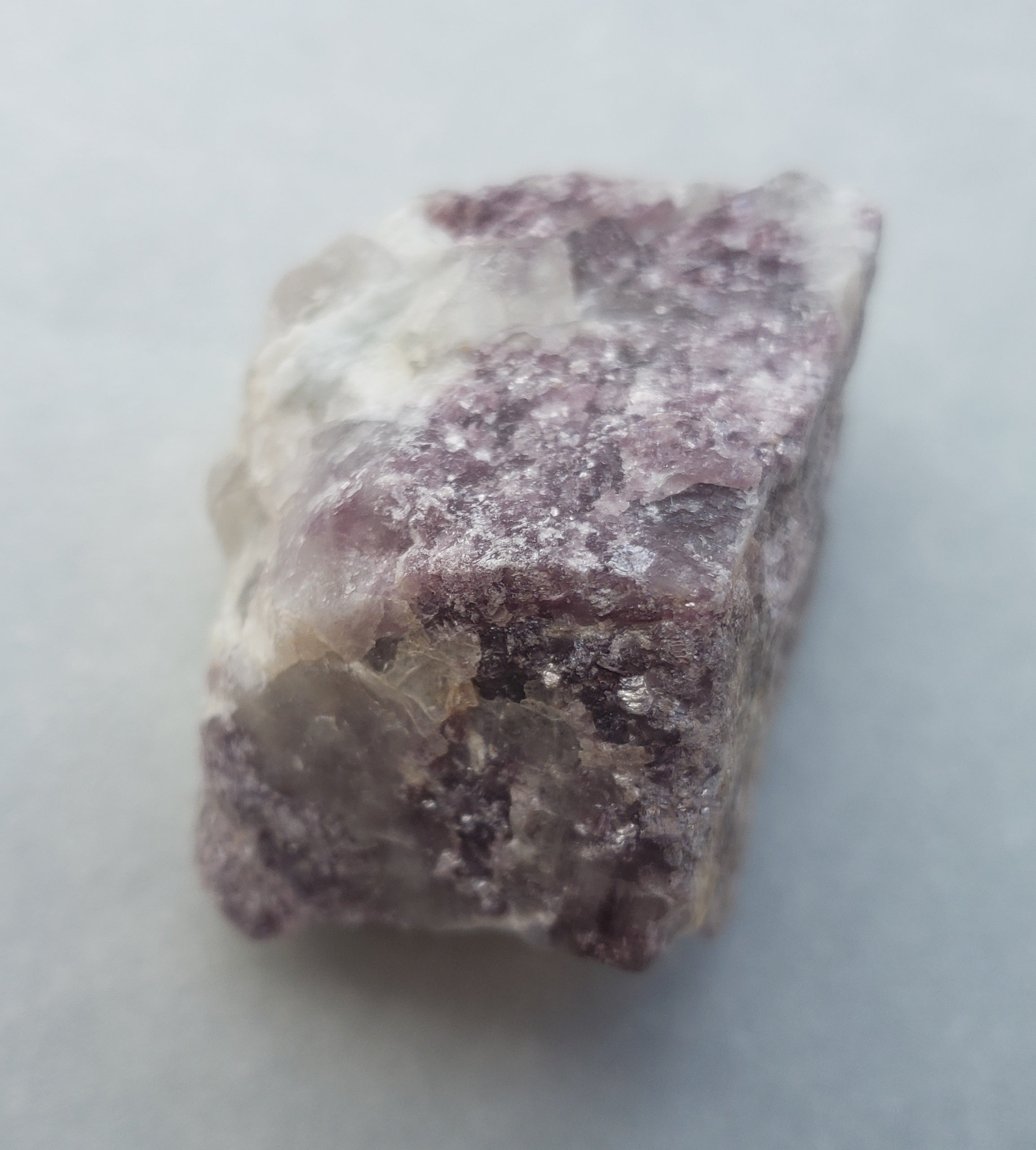 Lepidolite mica in quartz- rough