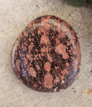 Obsidian,  spotted - Flatstone - 24 grams