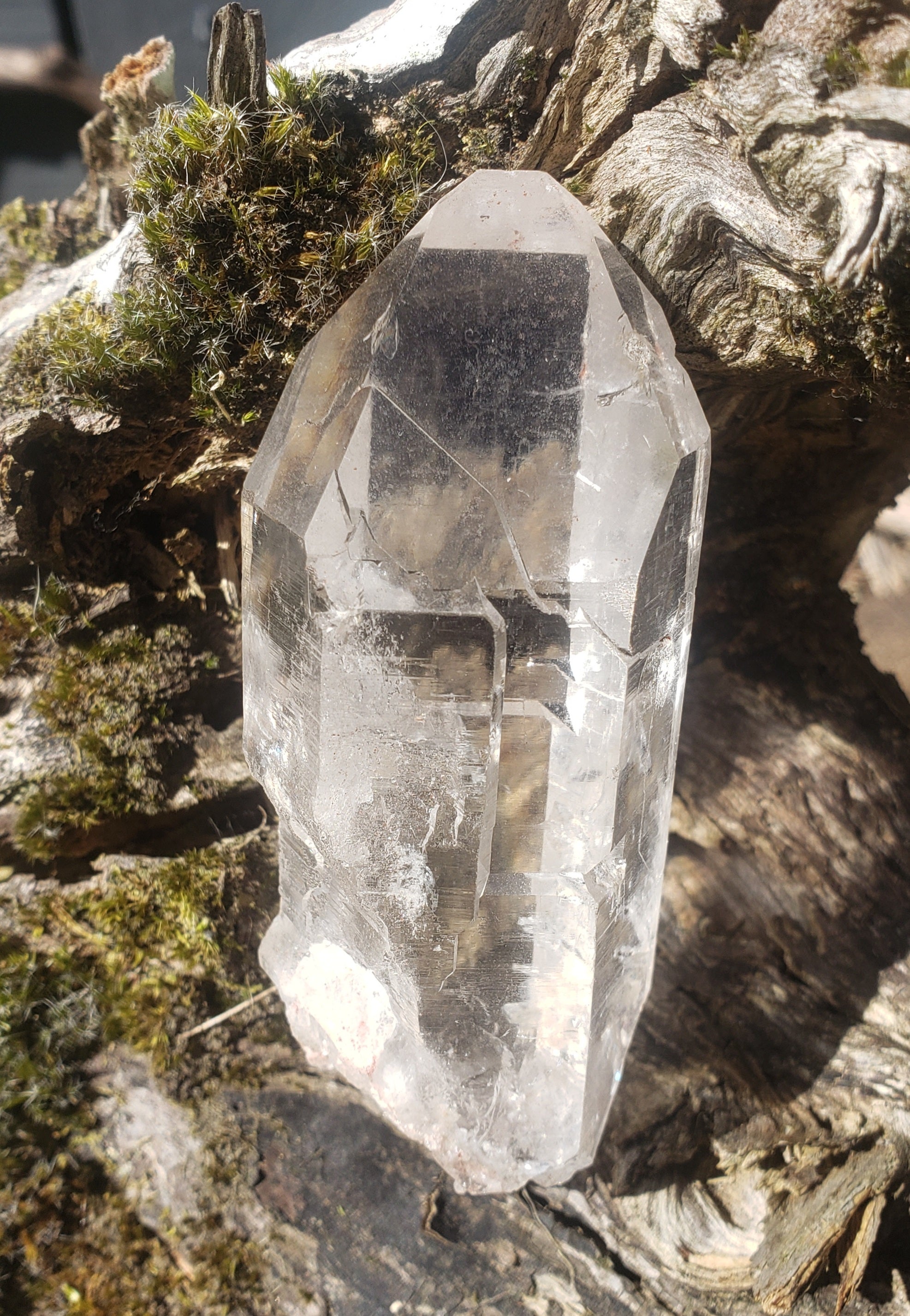 Himalayan ice quartz - point - internal points-  150 grams