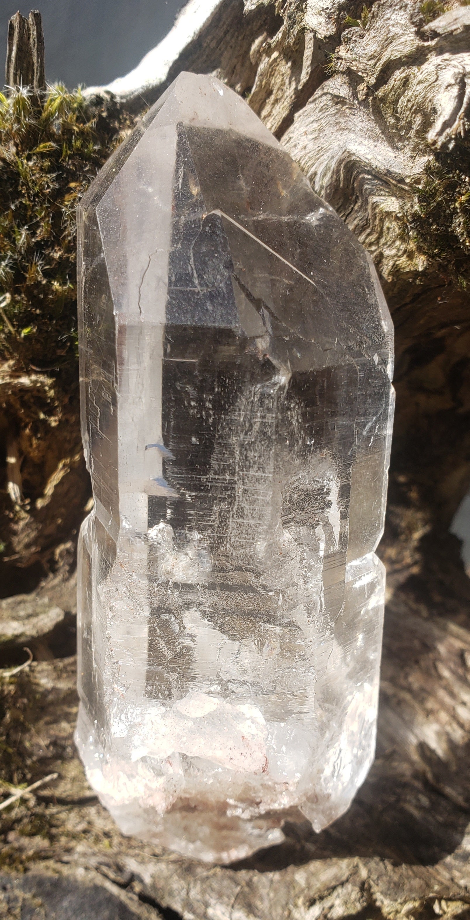 Himalayan ice quartz - point - internal points-  150 grams