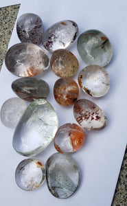 Inclusion quartz  tumbled 130grams( A+ grade)  ( lot 6)