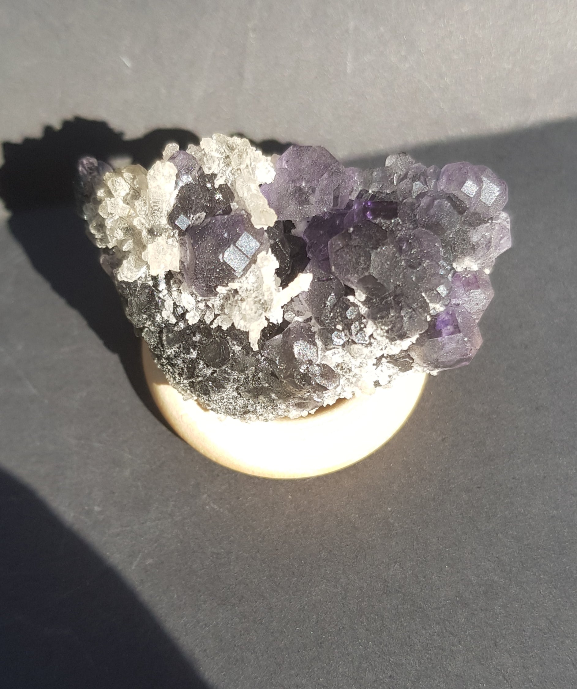 Fluorite - cubic formation - with quartz
