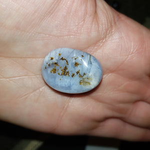 Blue chalcedony - tumbled - - Top quality - 8g