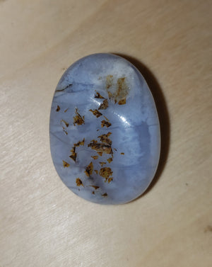 Blue chalcedony - tumbled - - Top quality - 8g
