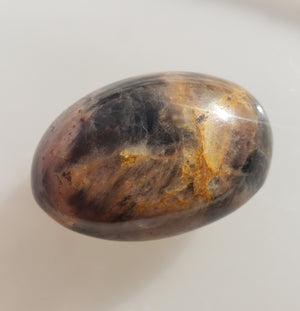 Gray + Peach moonstone  - palmstone  - 54g
