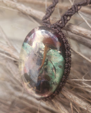 Sacred journeys - Cosmic Mushroom designer necklace