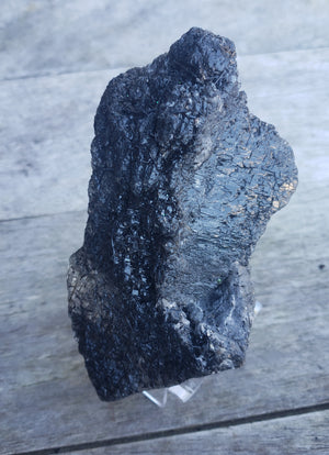 Black tourmaline rutiles in quartz - external rutile elestial-catherdral formation- 228grams