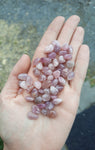 Lilac Rose quartz mini tumble " A grade " gravel chips -50g