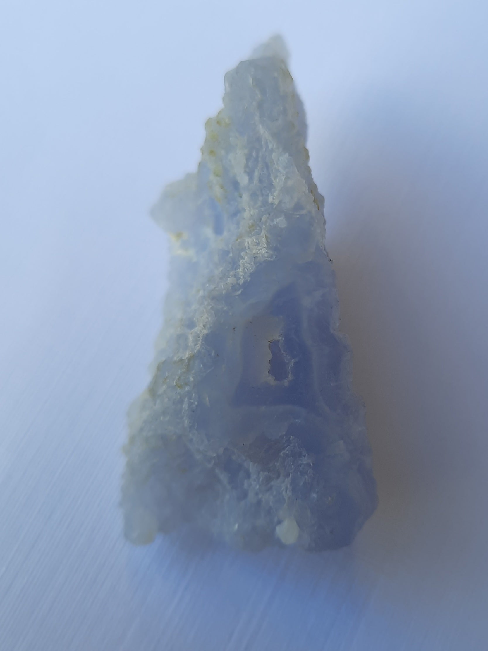 Blue chalcedony - rough with geode  ( blue lace agate )