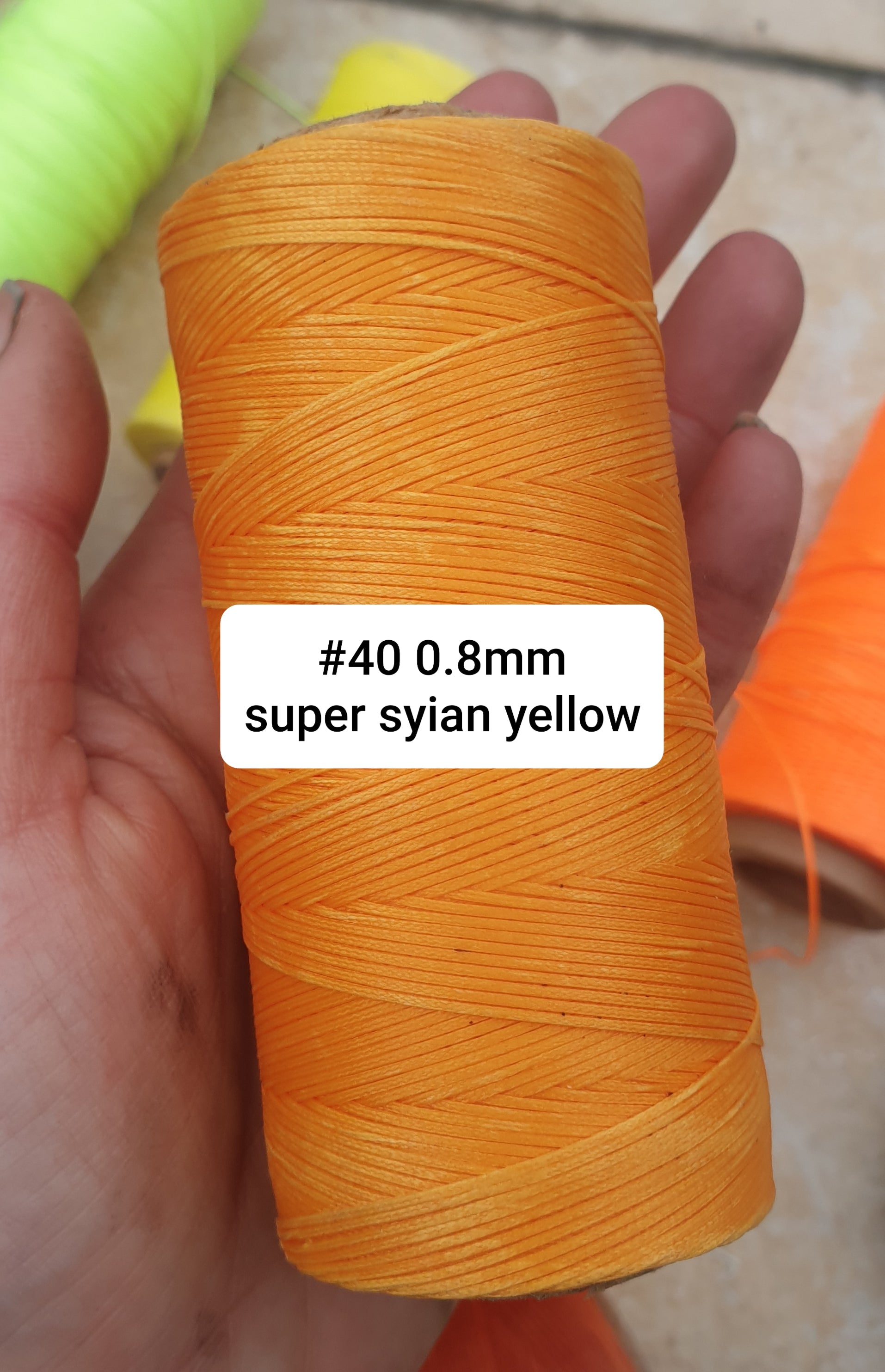 Macrame Cord  -  Fire Shades - reds orange yellow - 24meters -0.8mm  flat waxed polyester