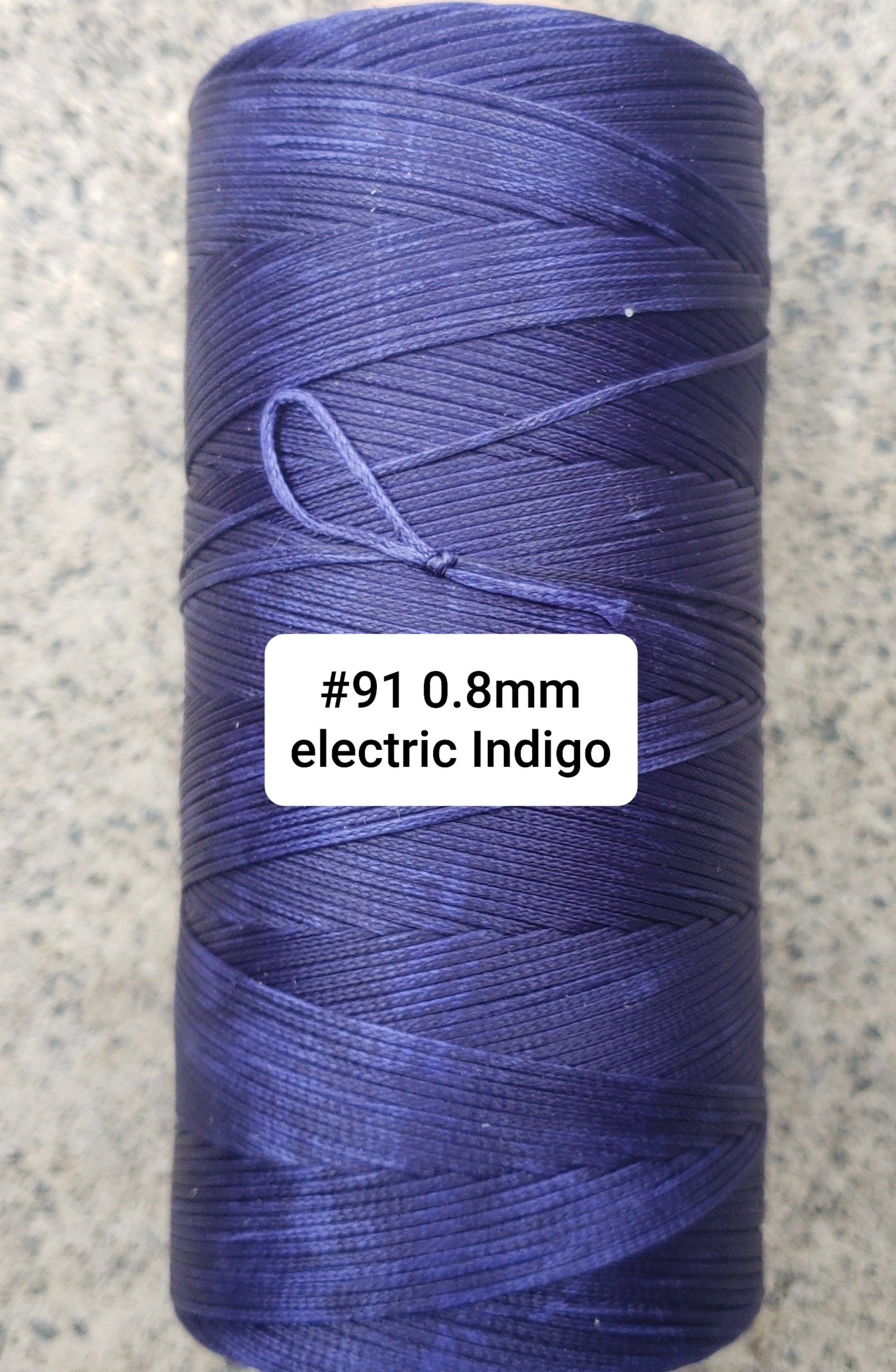 Macramè Cord -  BLUE SHADES - 24meters of 0.8mm flat single ply waxed polyester