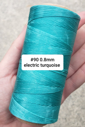 Macramè Cord -  BLUE SHADES - 24meters of 0.8mm flat single ply waxed polyester