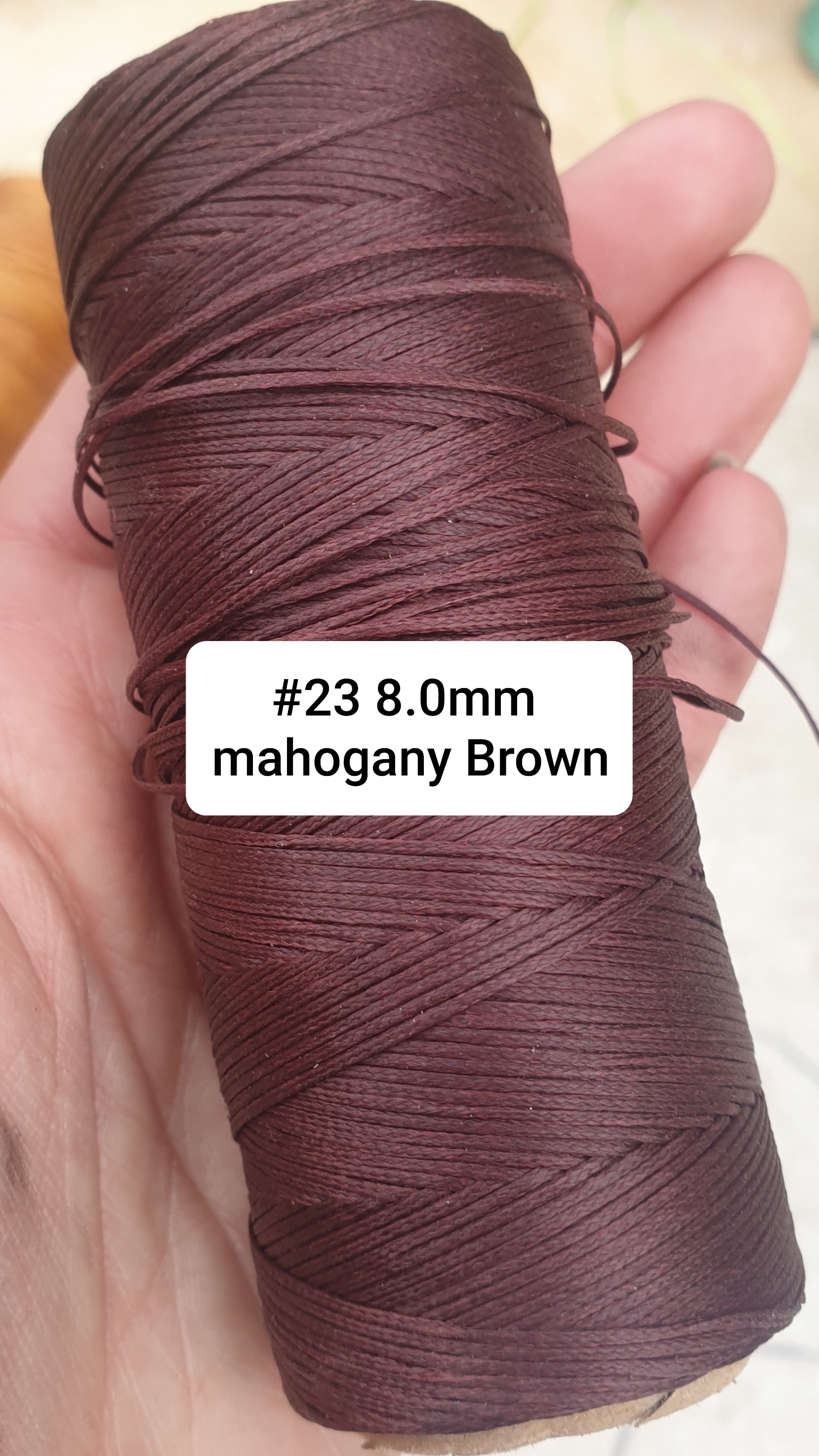 Macramè Cord -  EARTHY BROWNS - 24meters of  0.8mm flat waxed polyester