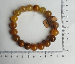 Rutilated Quartz -  bead bracelet - high quality