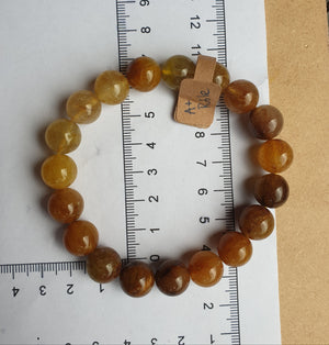 Rutilated Quartz -  bead bracelet - high quality